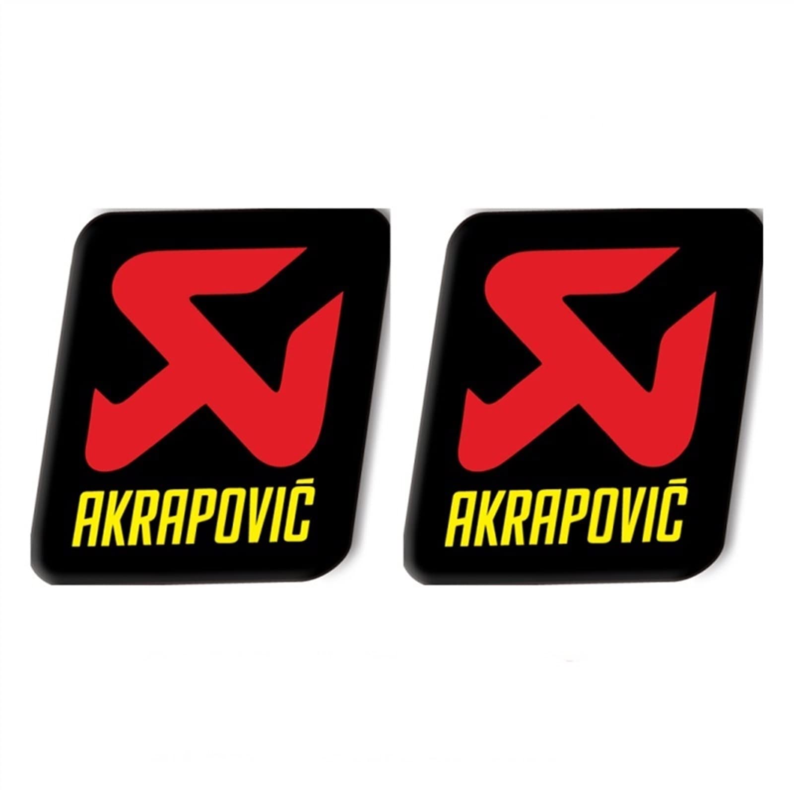 Heat Resistant Aluminium Sticker Decal For Akrapovic Exhaust Muffler Motorcycle (Color : 2pcs SDK076)