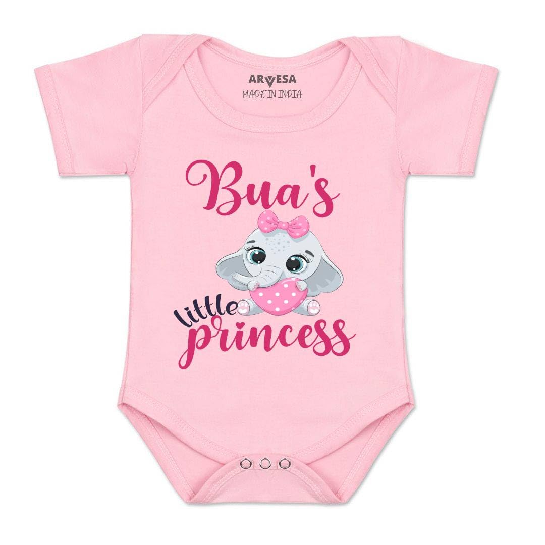 ARVESA Bua Little Princess R-959 White 0-3 Months Romper for Baby Boy & Girl dress