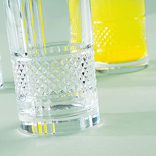 Image of bellemax 300 ML Premium Juice Glasses Drinking Glasses,Highball Lead-Free Glasses,Tumblers for Water,Juice,Beer,Cocktail and Mixed Drinks - 6 Pieces,Transparent (BM-03)