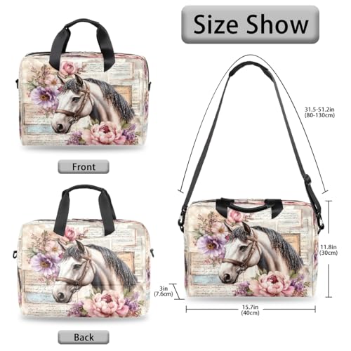 Bolso para portátil de 16 pulgadas con diseño floral miniatura 5