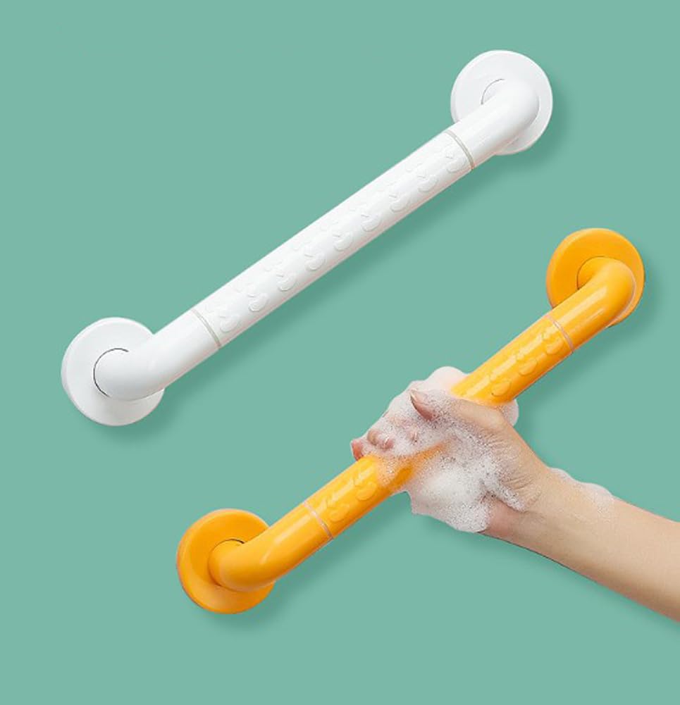Bathroom Grab Rail Shower Safety Grab Bar First-Aids Assist Support Handle,30/50/70/90/100cm Wall Mounted Hand Rail with Luminous Circle (Yellow,100cm)