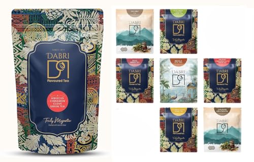Image of Hibiscus Green Tea 100g With Mystical 7 Flavour Teabags (21 Bags) Combo pack| Premium LooseLeaf Blend with Cinnamon, Clove & Green Tea| Pure Natural Hibiscus Tea leaves| Supports Weight,Hair Regrowth