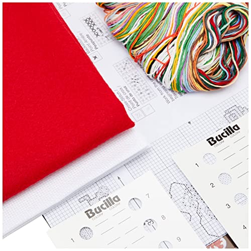 Image of Bucilla Counted Cross Stitch Ornament Kit, 84293 Tiny Stocking, White