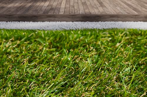 andiamo Samos - Tappeto erboso artificiale per esterni, resistente alle intemperie, per balconi o terrazze, tappeto erboso artificiale, balcone, pavimento, verde, 133 x 300 cm
