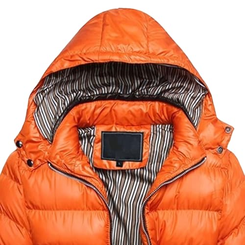 Veste matelassée imperméable à capuche pour homme coupe-vent matelassée hiver - 7