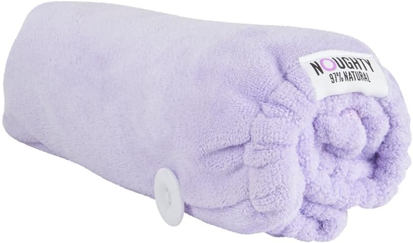 Noughty 97% Natural Microfiber Hair Towel Quickly Absorbs Moisture Quick-dry Wrap, Reduces Breakage Combats Frizz Purple
