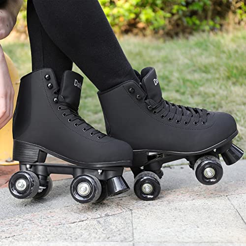 Dahocri Outdoor Roller Skate - Indoor Women And Men High Top Double-Row Roller Stakes Pu Leather 4 Wheels Shoes For Beginners, Girls And Boys #TOP4