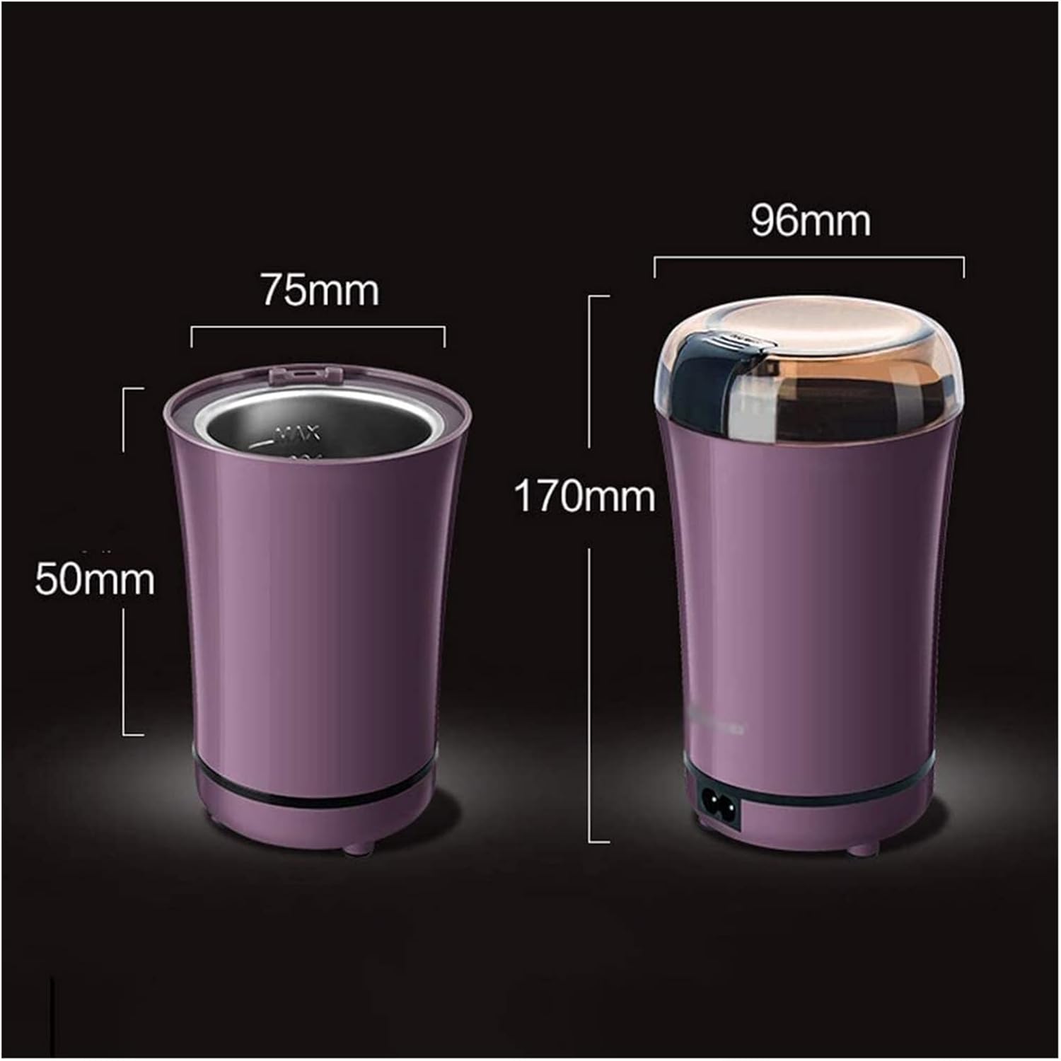 ペッパーミル スパイスグラインダー、220V電動コーヒー豆グラインダーミル、スパイス、ペッパー、ハーブ、ナッツ用 ペッパーミル ソル