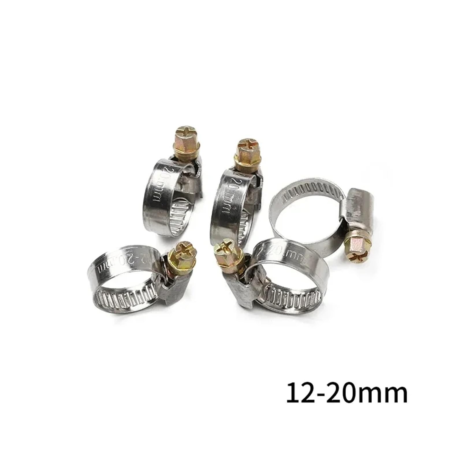 5/10 fascette stringitubo in acciaio inox per tubi del carburante, per auto, anti-ossidazione (10 pezzi, 32-50 mm)