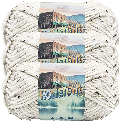 Lion Brand Yarn (3 Pack) 135-302 Hometown Yarn, Aspen Tweed