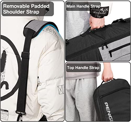 Foto von PENGDA Skitasche Skisack Gepolsterte Snowboardtasche 160cm 600D Wasserdichtes Polyester Fits Board, Bindungen, Schuhe, Jacke, Hose, Helm Unisex Tasche für Flugreisen für Ski 160cm