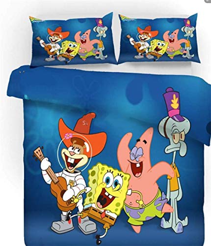 FWDDDEQ® Funda De Edredón 3D Personaje De Anime De Dibujos Animados 220X240 Cm Juego De Colcha De 3 Piezas Poliéster con Cremallera Oculta, Ropa De Cama con 1 Funda Nórdica Y 2 Funda De Almohada - An