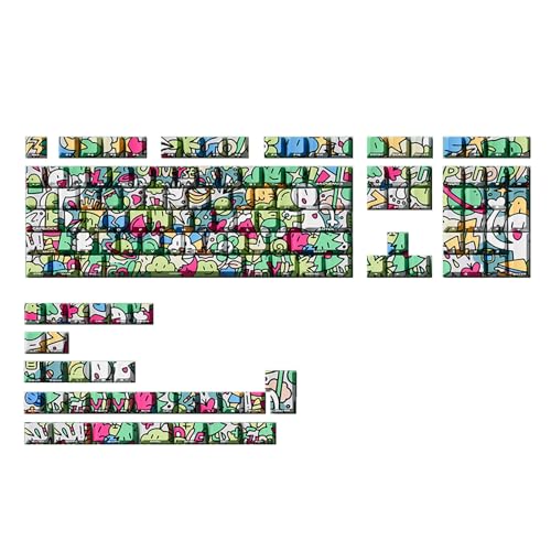Claviers mécaniques : keycaps PBT rétroéclairés Graffiti au profil original