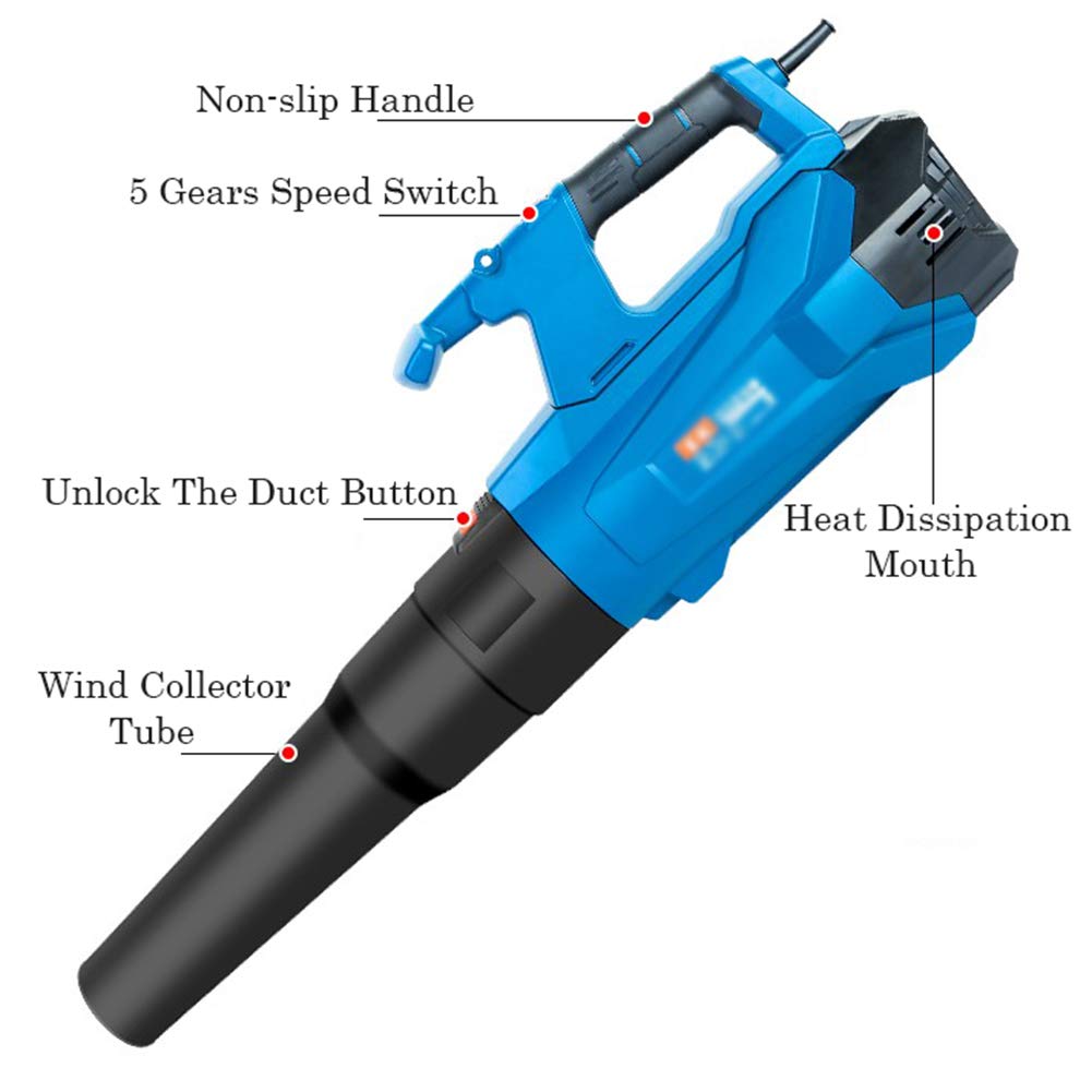 Leggero e Compatto Soffiatore per Foglie Elettrico con Controllo Elettronico della velocità,Soffiatore per Foglie con Cavo e Linea da 2.5 M,per Soffiare Foglie Rimuovere Polvere