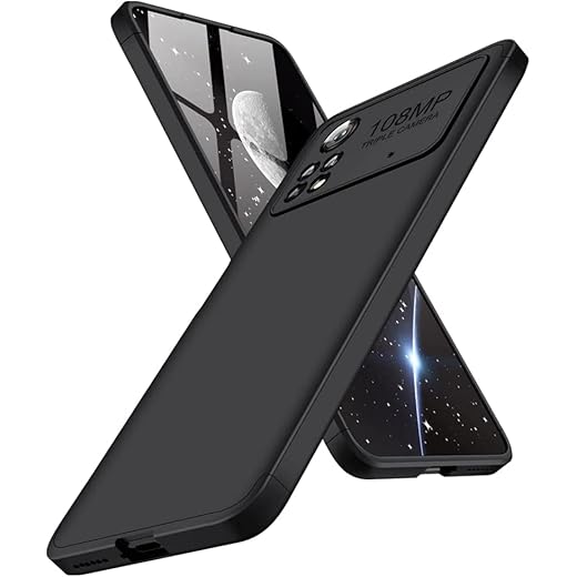 Capa Capinha 360 Para Xiaomi Poco X4 Pro 5G Case Fosca Anti Impacto Premium (Toda preta)