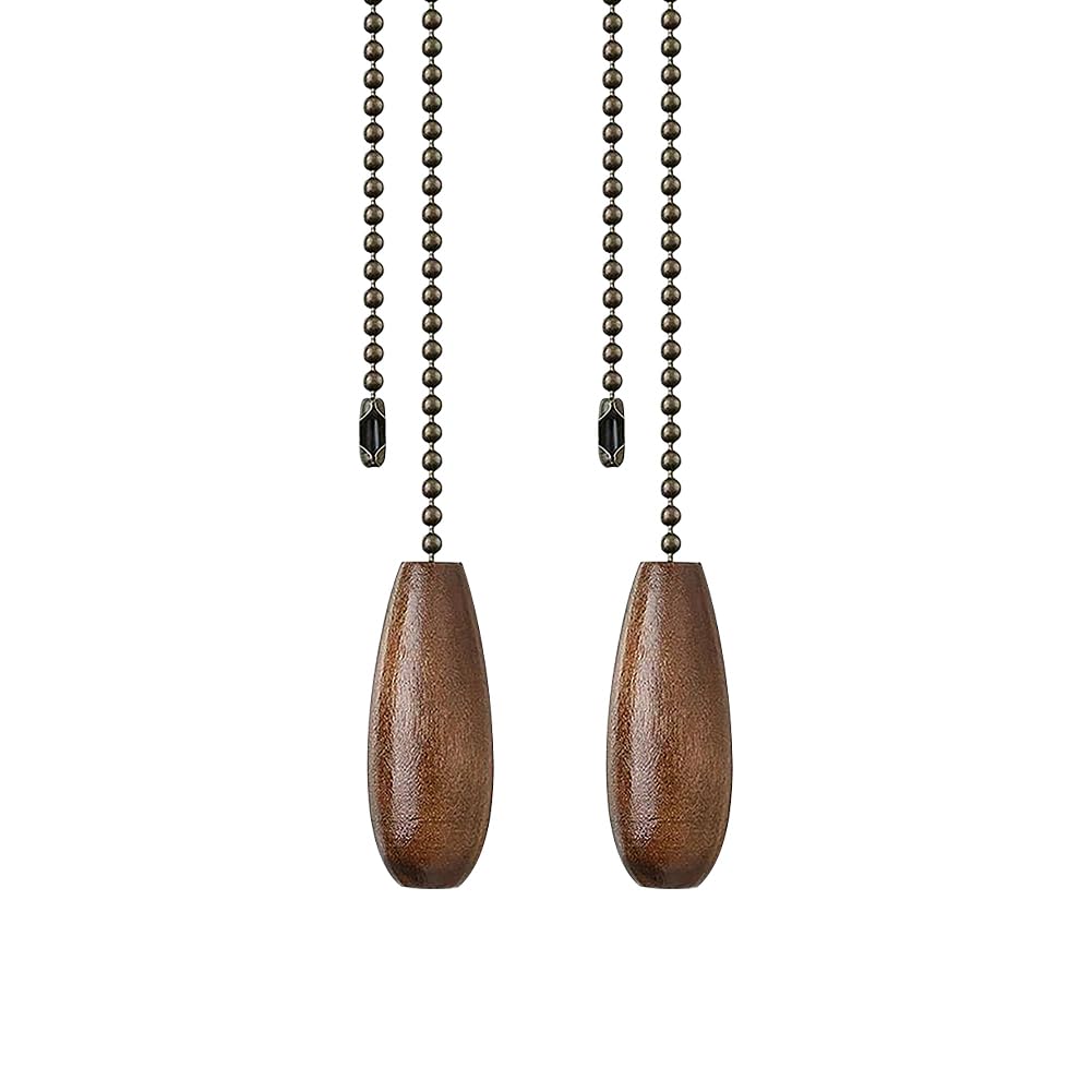 2 Pcs Ceiling Fan Pull Chains Decorative Lamp Extension Chains Lamp Fan Chain Extenders Beaded Ball Light Chains Fan Pendant Extension Pulls Coffee