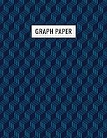 Graph Paper: Graphing Paper - Geometric Navy Blue 3D Cubes 1795456736 Book Cover