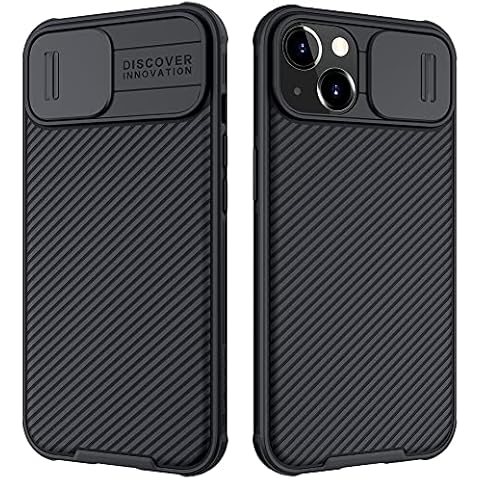 Mangix for iPhone 13 Case with Camera Cover,Slim Fit Thin Polycarbonate Protective Shockproof Cover with Slide Camera Cover, Upgraded Case for Apple iPhone 13 6.1inch (Black) Cover