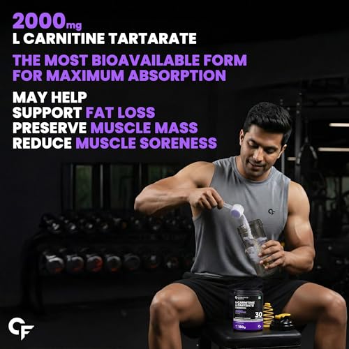 Image of Carbamide Forte L Carnitine L Tartrate 2000mg Powder for Pre & Post Workout - Blackcurrant Flavour - 150g