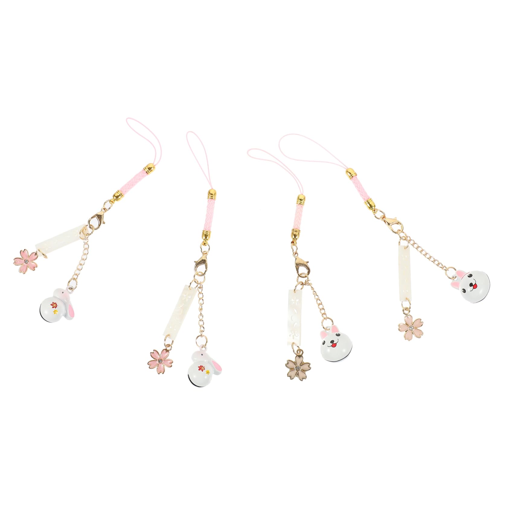 UKCOCO 20piezas Colgantes De Teléfono Con Diseño De Conejito Japonés De Accesorios Decorativos Para Colgar El Cuello Para Móviles y Llaveros
