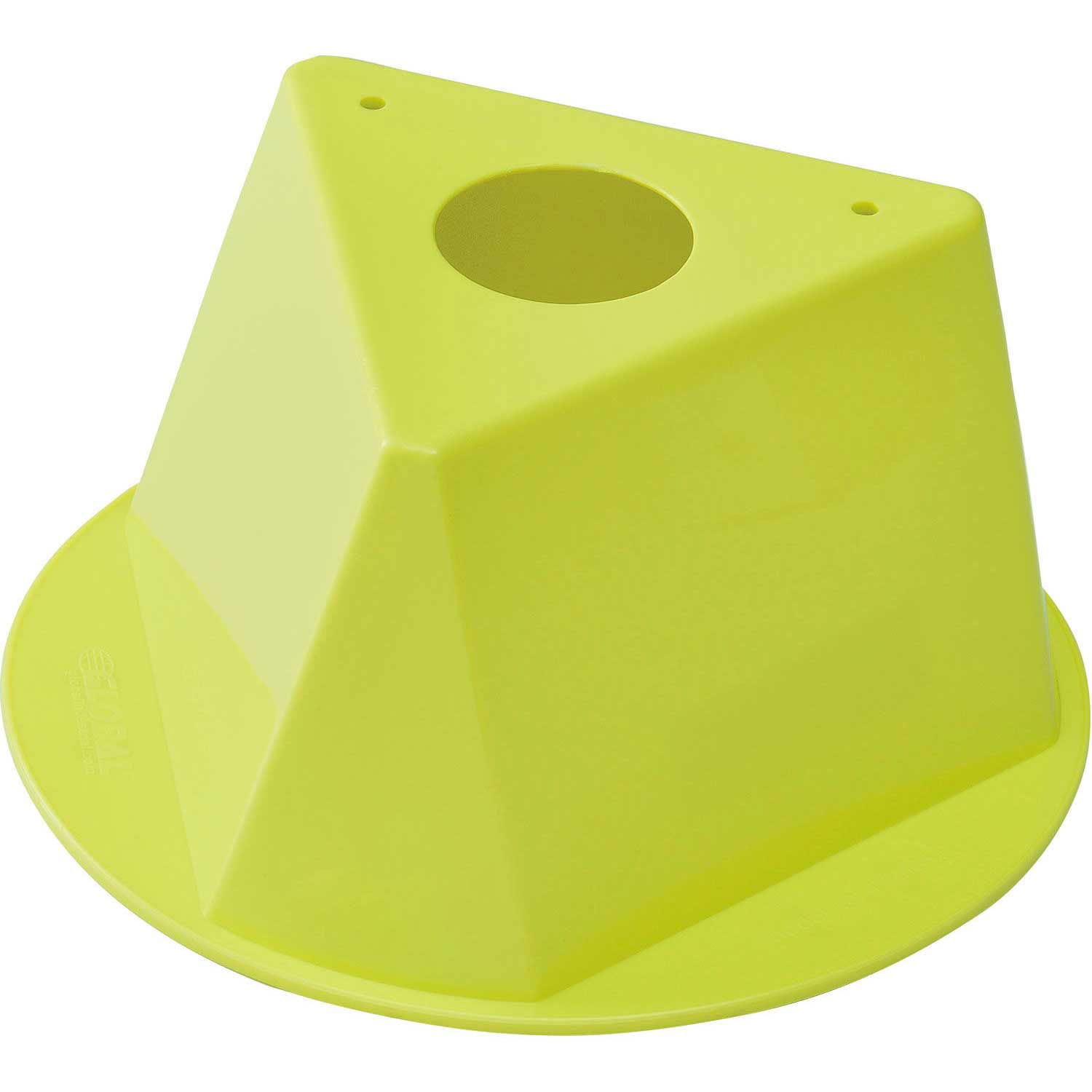 Global Industrial Inventory Control Cone, 10"L x 10"W x 5"H, Yellow, Lot of 5
