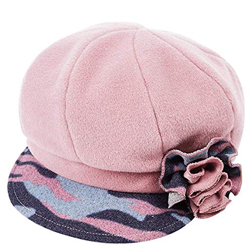 Chapeau automne et hiver chaud rose bonnet élégant et confortable pour femme