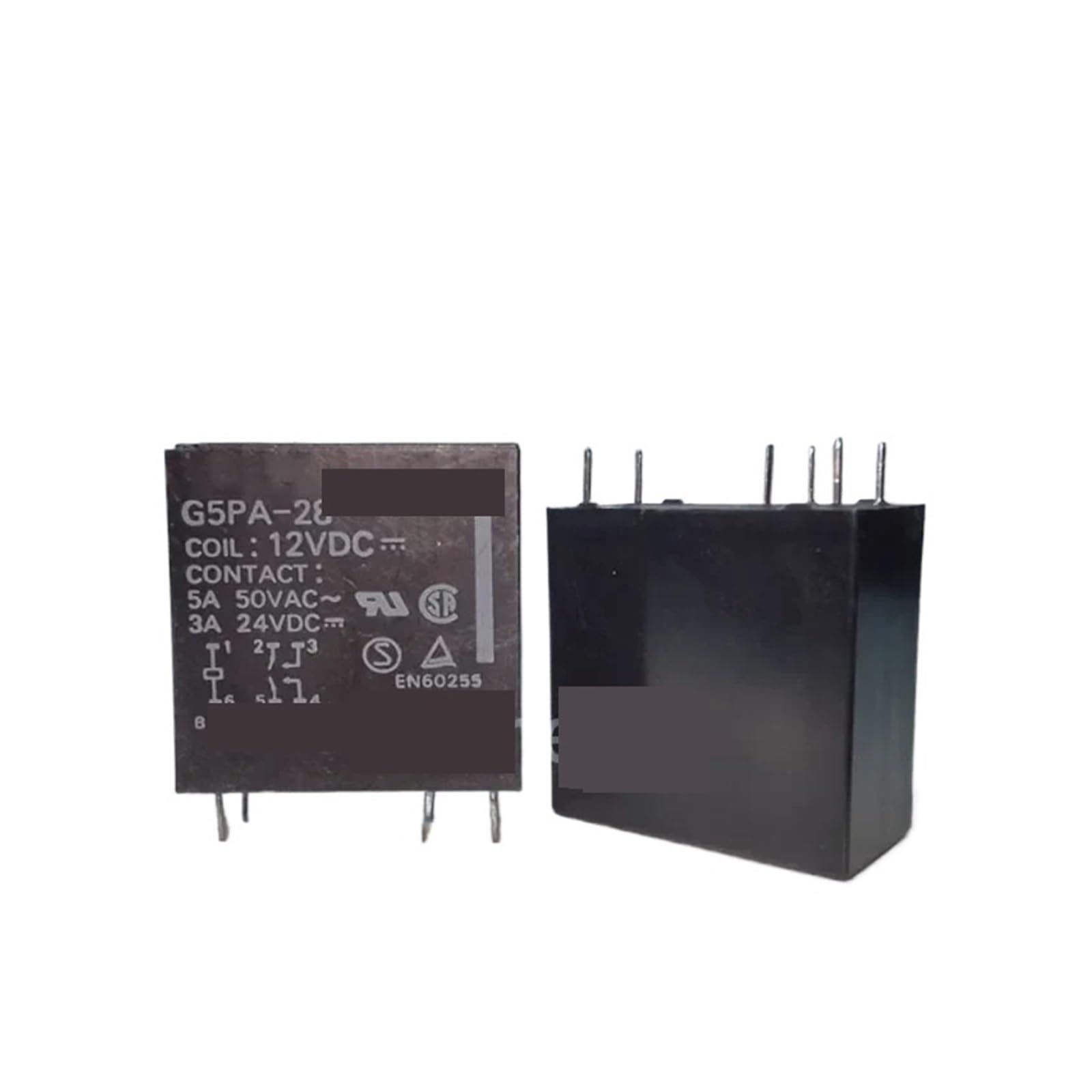 Relé G5PA-28 12VDC componente electrónico de 6 pines 5A para circuito impreso