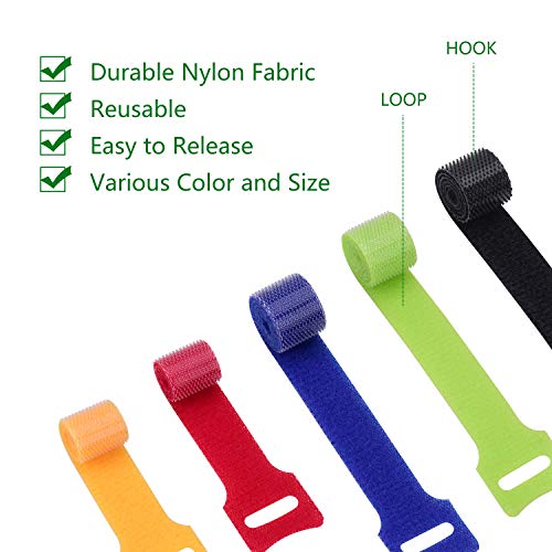 OneLeaf-60-PCS-Reusable-Cable-Ties-Hook-and-Loop-Cable-Straps-Cord-Management-Adjustable-Cable-Ties-for-Home-Office-Cable-Management-3-Sizes-and-5-Colors