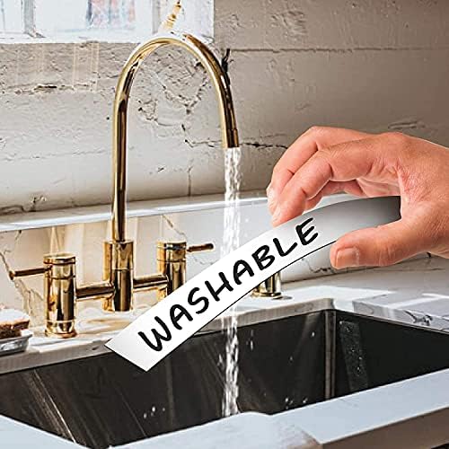 LLPT Dry Erase Magnetic Label Strips 25mm x 8M Blank Writable Magnet Roll Labels Reusable Cutable for Refrigerator Shelf Whiteboard Toolbox Craft and Other Metallic Surfaces Red (DMS156)