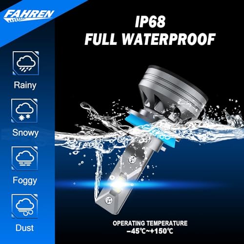 Fahren FA11F6A0612 H11/H8/H9 Light Bulb, 22000Lm Super Bright thumb #4