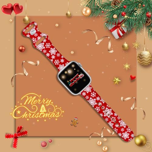 Image of Holidays Watch Band Compatible with Apple Watch Bands 38mm 40mm 41mm 42mm 44mm 45mm 49mm for Women Men Gift, Halloween Adjustable Soft Silicone Strap Replacement for iWatch Series Ultra SE 9 8 7 6 5 4