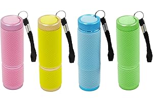 4 Pack Colorful Glow in the Dark Kids Flashlight