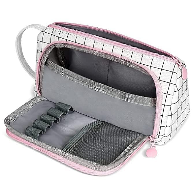 TREXEE Canvas Large Capacity Pencil Pouch, Cotton Linen With Handle Pencil Case Cute Stationery Bag For Students Adults Office Portable Makeup Bag Aesthetic Pencil Pouch For School (Multicolor) (B0BWNXVQ2H) Amazon Price History, Amazon Price Tracker