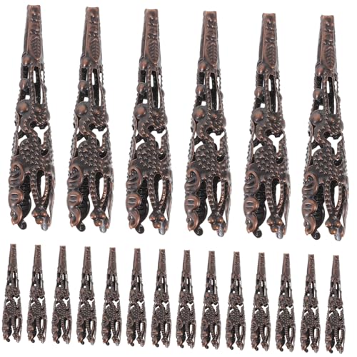 ARTIBETTER Unique Trumpet Flower Bead Caps 120pcs Metal Jewelry Bead End Caps for Diy