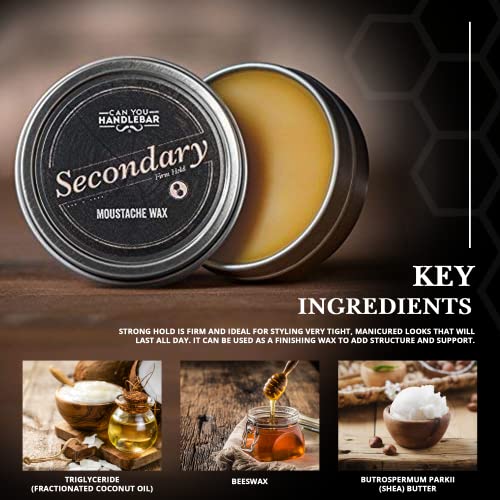 Can You Handlebar Moustache Wax For Men, Strong Hold Styling Balm, Unscented Natural Beeswax, Grooming Products, 1 Oz Tin Each #TOP3