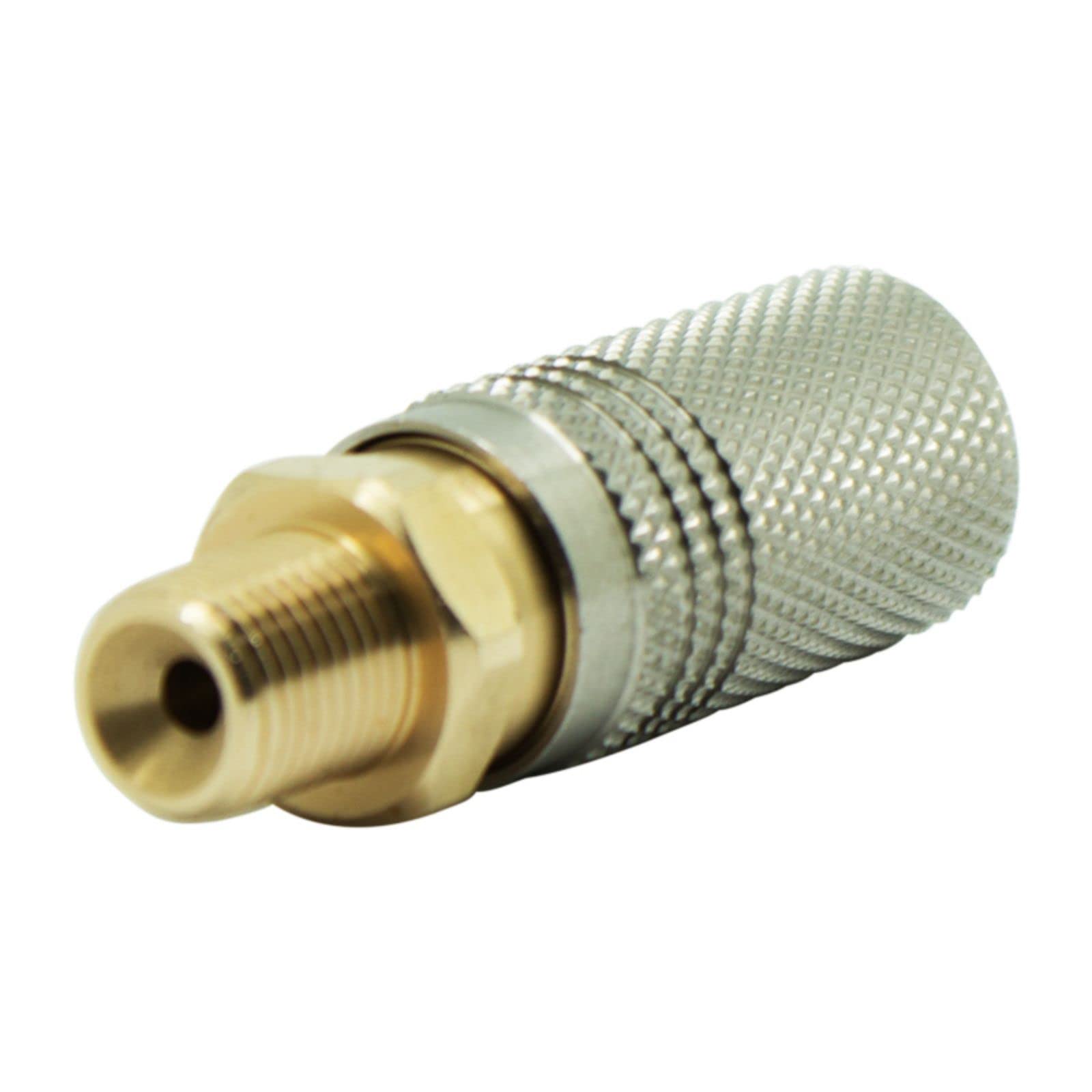 Tuxing Men's Stainless Steel 4500Psi Pcp Paintball M10*1 Thread Coupler Hpa Co2 Air Tank Refill Connector Quick Disconnect Quick Release Adapter Fitting 1Pcs…