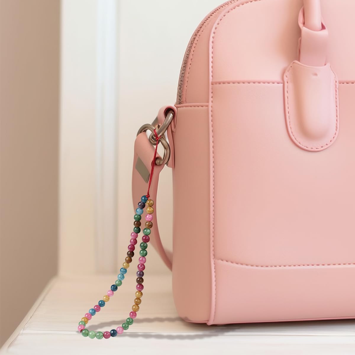 Semi-Precious Gem Stones Beaded Phone Charm Cell Phone Lanyard Wrist Strap Handmade Natural Gemstone Phone Chain string - Image 5