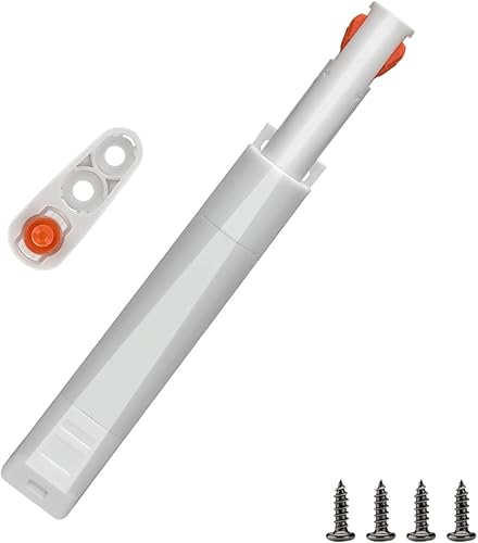 LONTAN Paquete de 4 cierres de puerta de gabinete resistentes para puertas de gabinete, cerraduras blancas para gabinete de cocina (no compatibles