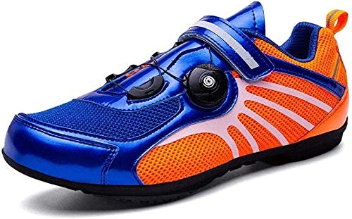 Xiaochongshan Men's Bicycle Shoe Road Bicycle Shoe, Slip Breathable Adult Mountain Bike Racing Sports Shoes with Reflecting Stripe (Color : B, Size : 37 EU) Sale