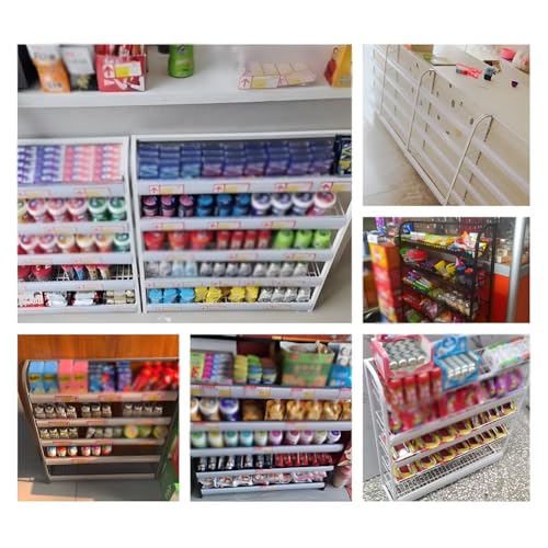 Organizador de Dulces, Estante metálico de 5 Niveles para Guardar Snacks con Etiqueta de Precio, Expositor de sobremesa y de pie para supermercados, para chicles y Bebidas.