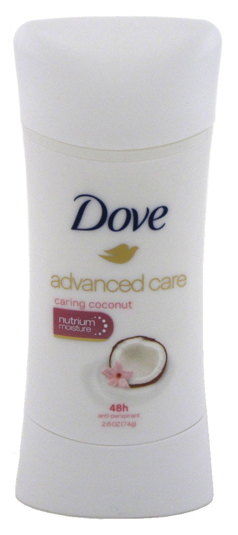 Dove Deodorant 2.6 Ounce Adv Care Anti-Perspirant Coconut (Pack of 6)