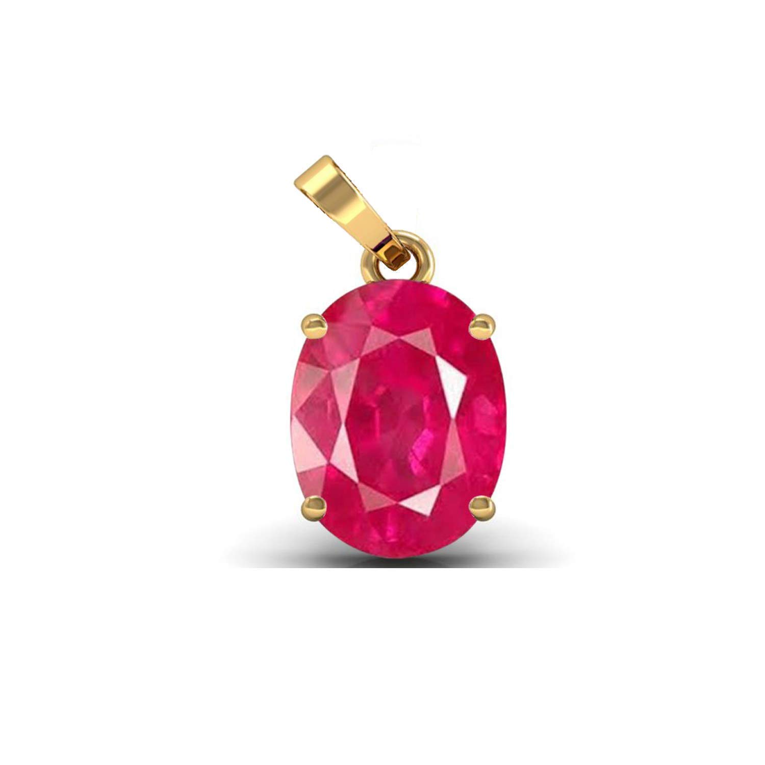kirti sales Certified 5.25 Ratti 4.00 Carat Deluxe Quality Natural Natural Ruby Manik Ashtadhatu Panchdhatu Gold Plataed Pendant/Locket Gemstone by Lab Certified(Top AAA+) Quality-picture-9