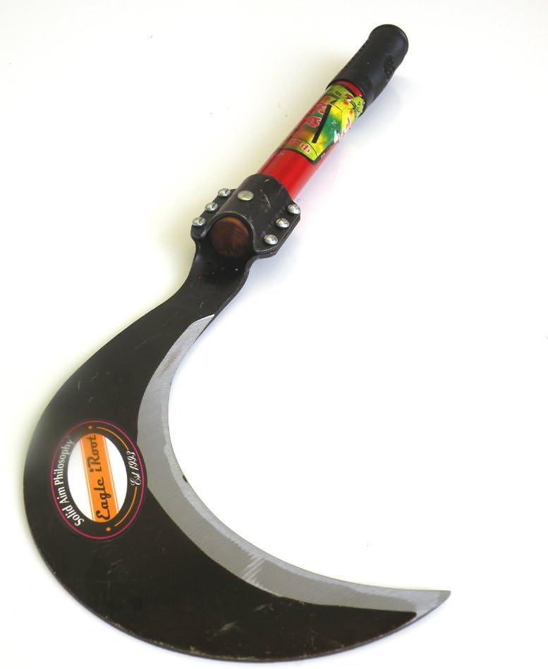 Forgecraft Solid Aim Tools King of The Sickle-Professional Billhook Brush Axe-Imported Japan Steel with its Fine Serrated, Sharpened Blade(Overall Length 18 inch x Blade 7inch Length x 3inch Width).