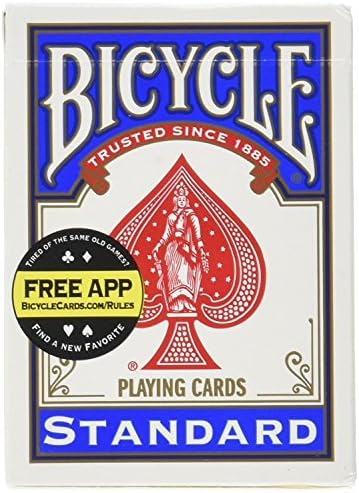 Bicycle Standard Index Playing Cards 1 Deck, Colors may Vary (Red or Blue)