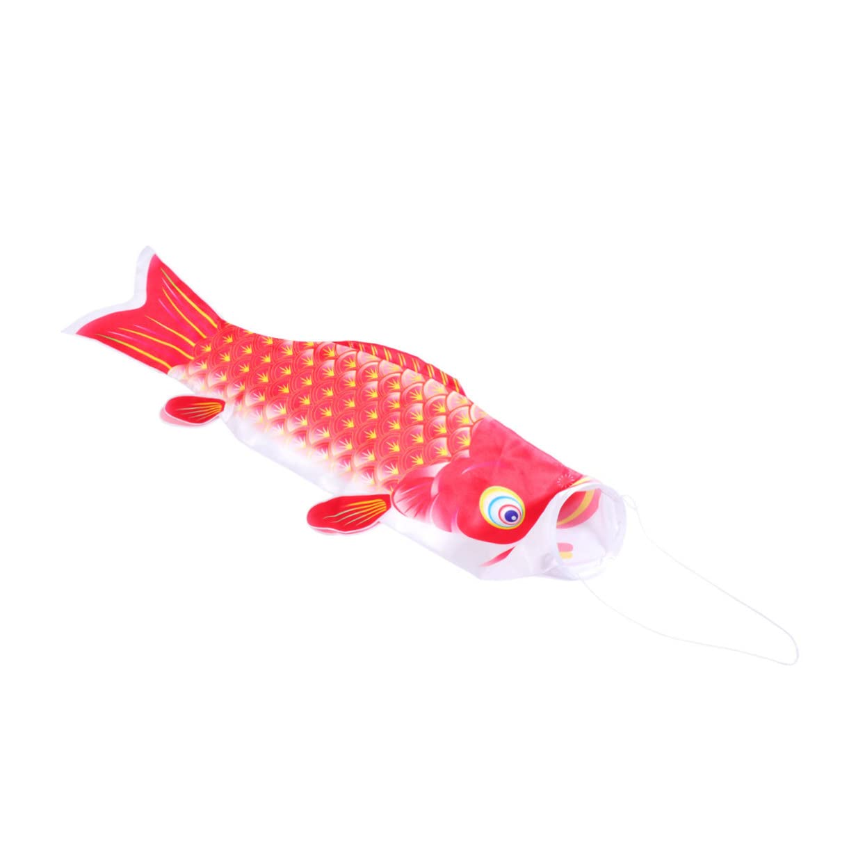 Drapeau carpe koi japonais rouge 1,4m en satin pour décoration extérieure de jardin