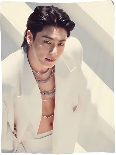 CAVALEIRO Jungkook - Manta con diseño de personajes y juventud de nuestra generación, suave, cálida y ligera, 60 x 50 pulgadas