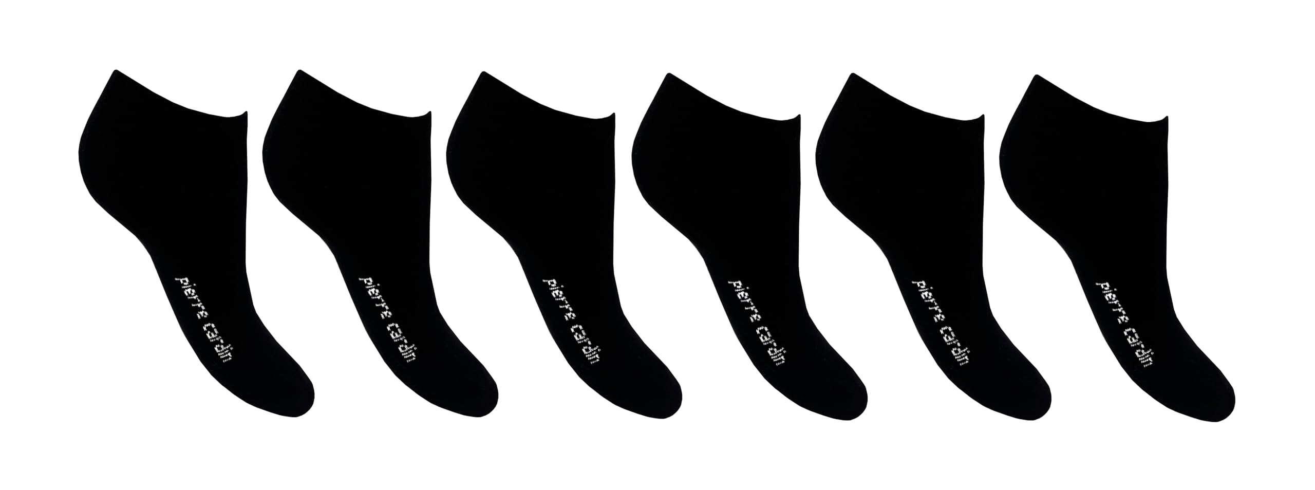Pierre Cardin Women's Black - 6 Pack - Trainer Liner Sports Socks | 3 Pairs | U.k. Size 4-7 | Active Socks (Uk, Numeric, 4, 7, Regular, Regular, )