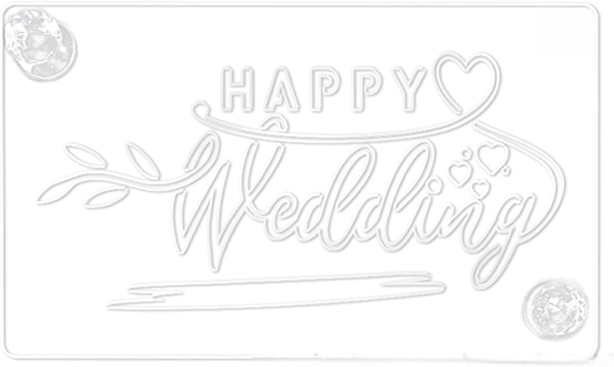 Cake Decorating Stencil for Fondant, Happy Wedding