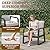 Trenlogne Charcoal Aluminum Outdoor Patio Furniture 4-Piece Set - Modern Conversation Set w/All-Weather Cushions for Porch, Balcony, Deck (Dark Gray)