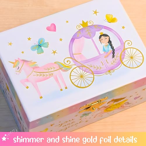 Image of Giggle & Honey Musical Princess Jewelry Box for Girls | Music Boxes for Little Girls | Toddler Jewelry Box for 4 Year Old Kids | Toys for Toddlers | Birthday Gifts for Kids 5, 6, 7, 8, 9 Years